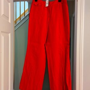 Loft Linen Pant in Julie Curvy Size 8 in a Reddish Color